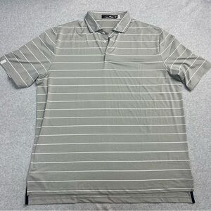 Ralph Lauren RLX Golf Polo Shirt Mens XL gray striped classic performance golf